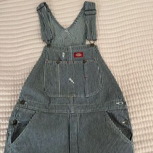 Pinstriped Dickies overall